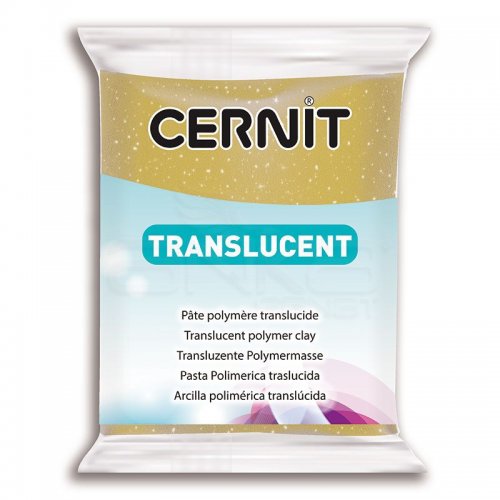 Cernit Translucent (Transparan) Polimer Kil 56g 050 Glitter Gold