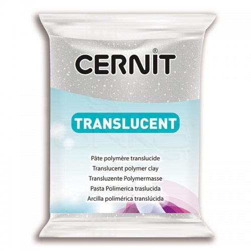 Cernit Translucent (Transparan) Polimer Kil 56g 080 Glitter Silver - 080 Glitter Silver