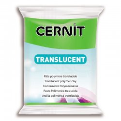 Cernit - Cernit Translucent (Transparan) Polimer Kil 56g 605 Lime Green