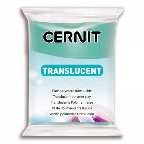 Cernit Translucent (Transparan) Polimer Kil 56g 620 Emerald Green - 620 Translucent Emerald Green