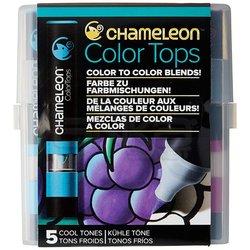 Chameleon - Chameleon Color Tops Marker Kalem 5li Set Cool Tones
