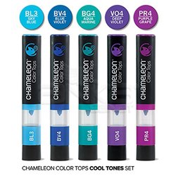 Chameleon Color Tops Marker Kalem 5li Set Cool Tones - Thumbnail