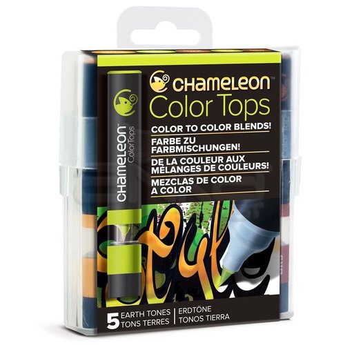 Chameleon Color Tops Marker Kalem 5li Set Earth Tones
