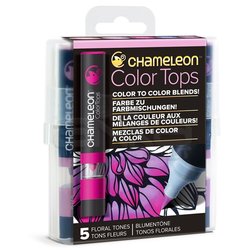 Chameleon - Chameleon Color Tops Marker Kalem 5li Set Floral Tones