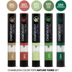 Chameleon - Chameleon Color Tops Marker Kalem 5li Set Nature Tones (1)