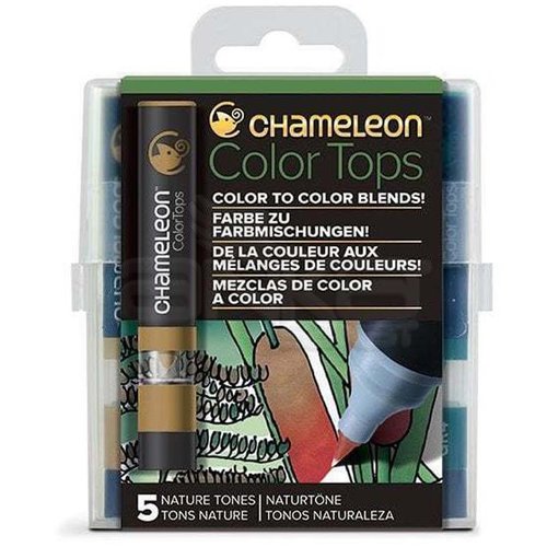 Chameleon Color Tops Marker Kalem 5li Set Nature Tones