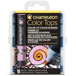 Chameleon - Chameleon Color Tops Marker Kalem 5li Set Pastel Tones