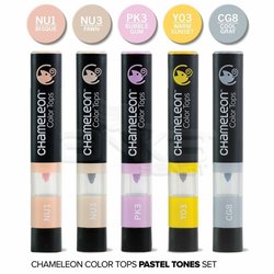 Chameleon - Chameleon Color Tops Marker Kalem 5li Set Pastel Tones (1)