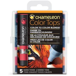 Chameleon Color Tops Marker Kalem 5li Set Warm Tones - Thumbnail