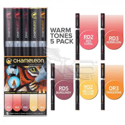 Chameleon Marker Kalem 5li Set Warm Tones