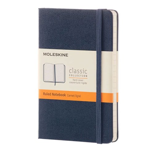 Moleskine Classic Sert Kapak Çizgili Defter 9x14cm Sapphire Blue