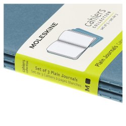 Moleskine - Moleskine Cahier Journals Çizgisiz Defter 3lü 9x14cm Brisk Blue CH013B44 (1)