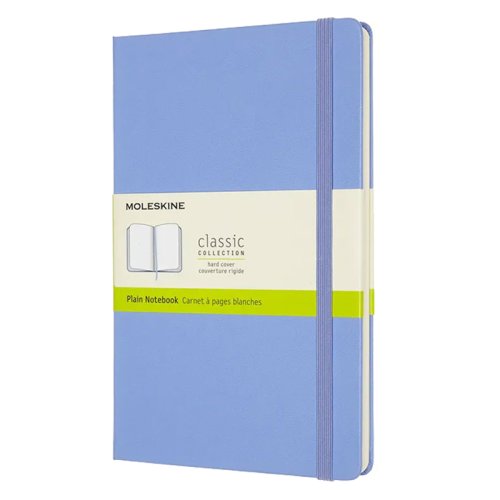 Moleskine Classic Sert Kapak Çizgisiz Defter 13x21cm Hydrangea Blue