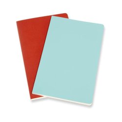 Moleskine - Moleskine Volant Journals Çizgisiz 2li Defter 13x21 Coral Orange/Aquamarine Blue (1)