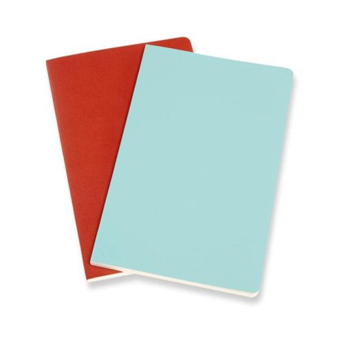 Moleskine Volant Journals Çizgisiz 2li Defter 13x21 Coral Orange/Aquamarine Blue