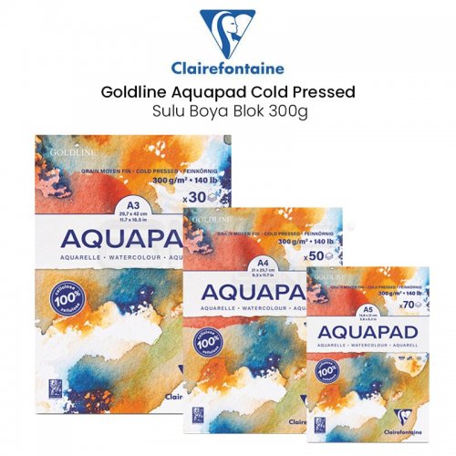 Clairefontaine Goldline Aquapad Cold Pressed Sulu Boya Blok 300g
