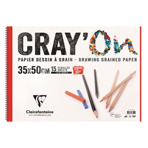 Clairefontaine Crayon Çizim Blok Spiralli 120g 35x50cm 15 Yaprak