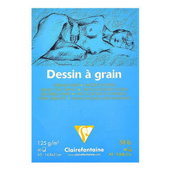 Clairefontaine Dessin a Grain İnce Dokulu Çizim Bloğu 125g 40 Yaprak - Thumbnail