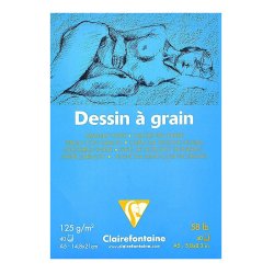 Clairefontaine - Clairefontaine Dessin a Grain İnce Dokulu Çizim Bloğu 125g 40 Yaprak A5