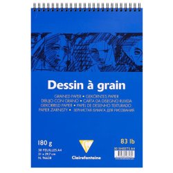 Clairefontaine - Clairefontaine Dessin a Grain İnce Dokulu Spiralli Çizim Bloğu 180g 30 Yaprak A4 (1)