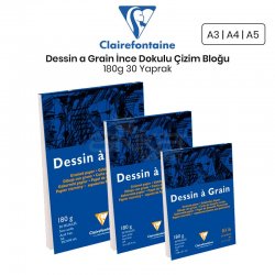 Clairefontaine - Clairefontaine Dessin a Grain İnce Dokulu Çizim Bloğu 180g 30 Yaprak