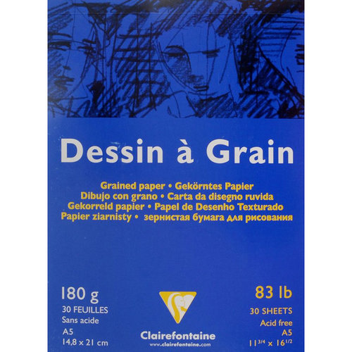 Clairefontaine Dessin a Grain İnce Dokulu Çizim Bloğu 180g 30 Yaprak