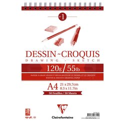 Clairefontaine - Clairefontaine Dessin Croquis Çizim Defteri 120g 50 Yaprak (1)
