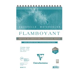 Clairefontaine - ​Clairefontaine Flamboyant Sulu Boya Blok Spiralli 300g A5