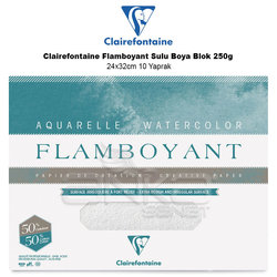 Clairefontaine - Clairefontaine Flamboyant Sulu Boya Blok 250g 24x32cm 10 Yaprak