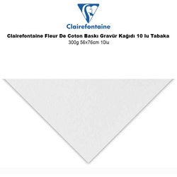 Clairefontaine - Clairefontaine Fleur De Coton Baskı Gravür Kağıdı 10 lu Tabaka 300g 56x76cm 10lu