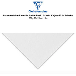 Clairefontaine - Clairefontaine Fleur De Coton Baskı Gravür Kağıdı-10 lu Tabaka 300g 76x112cm 10lu