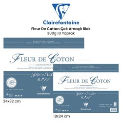 Clairefontaine - Clairefontaine Fleur De Cotton Blok 300g 10 Yaprak