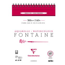 Clairefontaine - Clairefontaine Fontaine Spiralli Sulu Boya Bloğu 300g 10 Yaprak A5