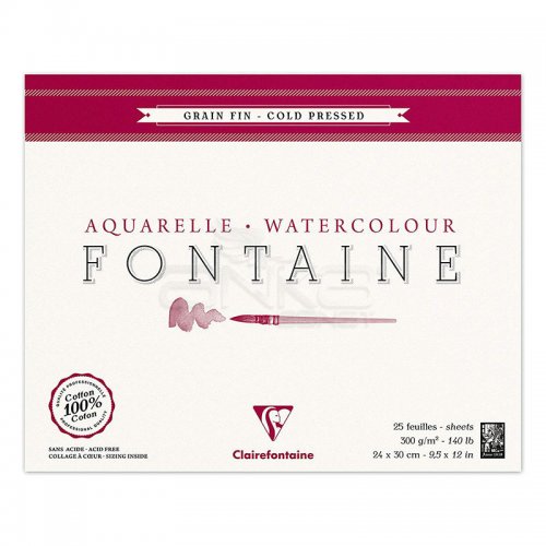 Clairefontaine Fontaine Cold Pressed Sulu Boya Bloğu 300g 10 Yaprak