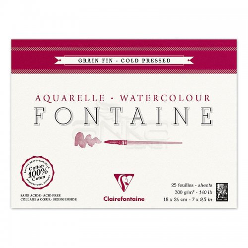 Clairefontaine Fontaine Cold Pressed Sulu Boya Bloğu 300g 10 Yaprak