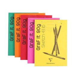 Clairefontaine - Clairefontaine Graf it Beyaz Çizim Blok 90g 80 Yaprak A7
