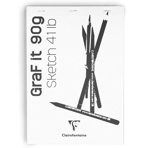 Clairefontaine Graf it Beyaz Çizim Blok 90g 80 Yaprak
