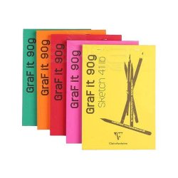 Clairefontaine - Clairefontaine Graf it Beyaz Çizim Blok 90g 80 Yaprak A3