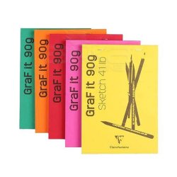Clairefontaine - Clairefontaine Graf it Beyaz Çizim Blok 90g 80 Yaprak A4