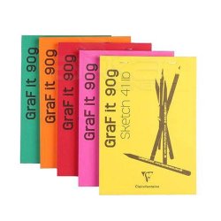 Clairefontaine - Clairefontaine Graf it Beyaz Çizim Blok 90g 80 Yaprak A5