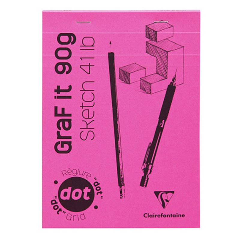 Clairefontaine GraF'it 96843C Tekenblok, 80 vellen, gestippeld, A5, 14