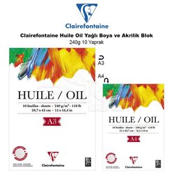 Clairefontaine Huile Oil Yağlı Boya ve Akrilik Blok 240g 10 Yaprak - Thumbnail