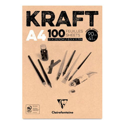 Clairefontaine Kraft Çizim Blok 90g 100 Yaprak - Thumbnail