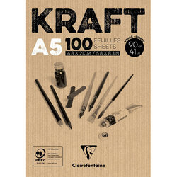Clairefontaine - Clairefontaine Kraft Çizim Blok 90g 100 Yaprak (1)