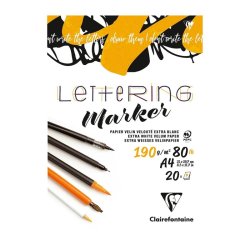 Clairefontaine - Clairefontaine Lettering Marker Pad 190g 20 Yaprak A5