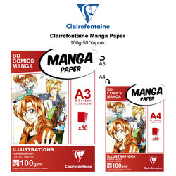 Clairefontaine - Clairefontaine Manga Paper 100g 50 Yaprak