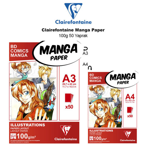 Clairefontaine Manga Paper 100g 50 Yaprak