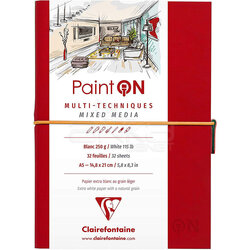 Clairefontaine - Clairefontaine Paint On Mixed Media Beyaz Blok A5 250g 32 Yaprak