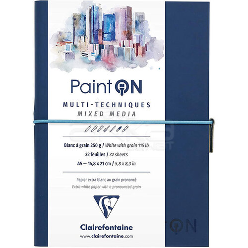 Clairefontaine Paint On Mixed Media Beyaz Dokulu Blok A5 250g 32 Yaprak