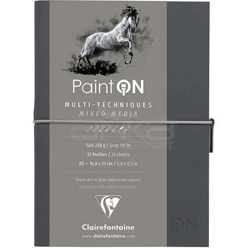 Clairefontaine Paint On Mixed Media Gri Blok A5 250g 32 Yaprak